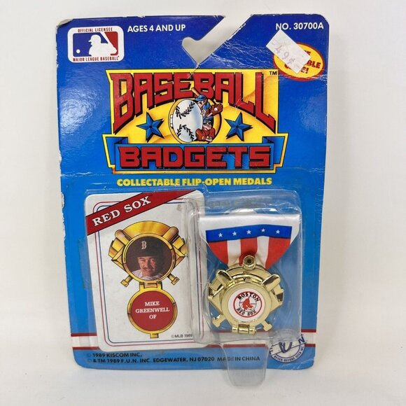 Vintage Kiscom Baseball Badgets Mike Greenwell Boston Red Sox - Picture 1 of 2